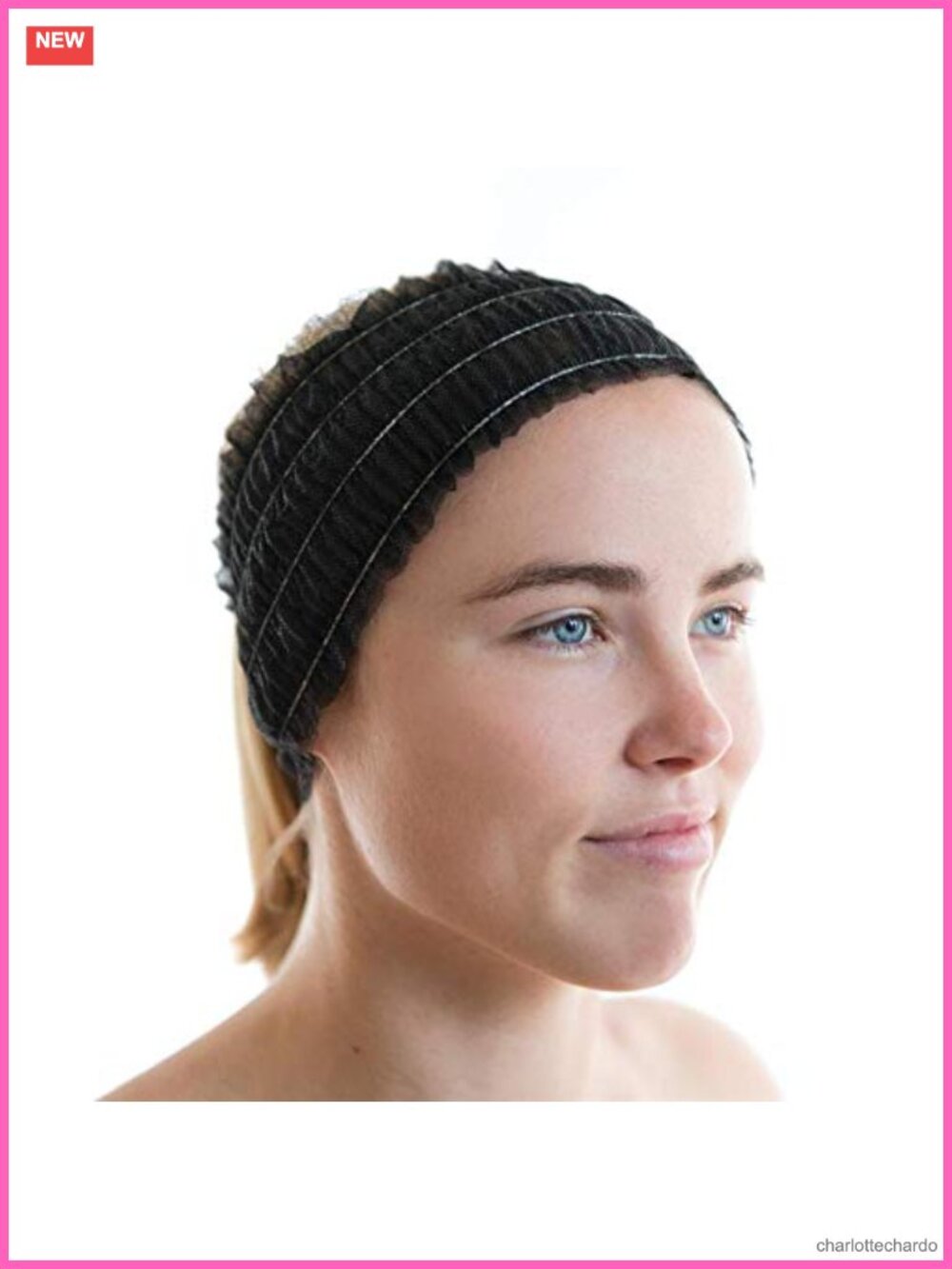100 Count Disposable Facial Spa Headbands Non-Woven Stretch Adjustable